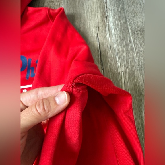 Nike Phillies Sweatshirt Hoodie Fightin Phils 2013 Baseball Red Blue Size M - Picture 9 of 12